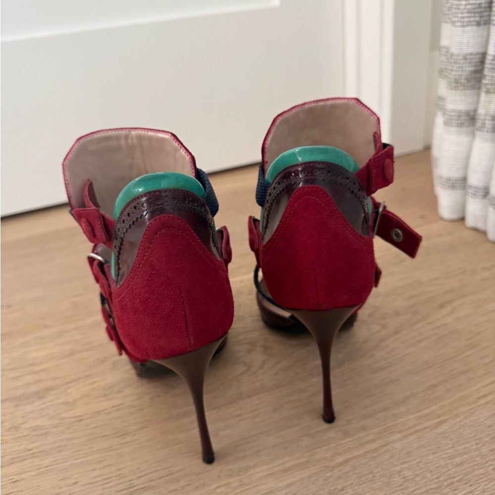 Nicholas Kirkwood x Peter Pilotto Dark Red Oxford Pumps Shoes $1,190 statement - Picture 5 of 7